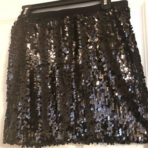 DKNY Black sequined skirt